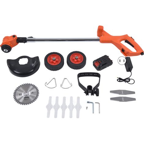 Coupe-herbe électrique puissant léger 3000mAh, tondeuse à gazon à manche rétractable, large tension 100-240V pour jardin et pelouse, prise US (1/5)