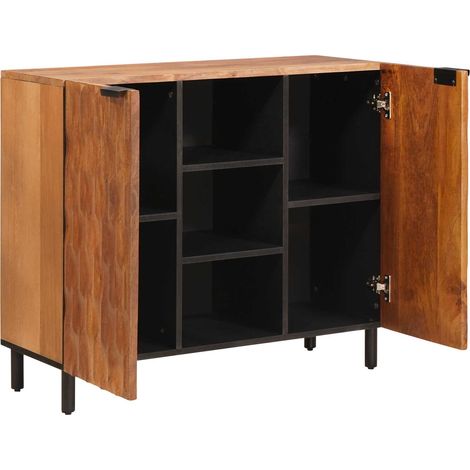 Sideboard/Anrichte/Buffet mit Regal Akazienbraune Oberfläche 90 x 33 x 75 cm LXWW421640 (1/5)