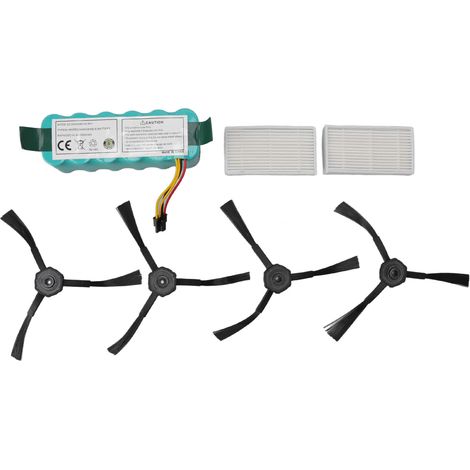 Balai de sol NiMH 3500mAh, brosses latérales et filtre, accessoire écologique pour CR120 CR121 CR540 (1/5)