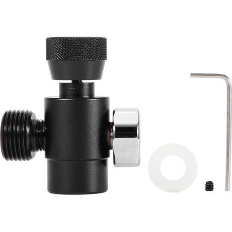 Kit de Remplissage CO2 avec Connecteur et Compteur pour SodaStream (Noir) (1/5)