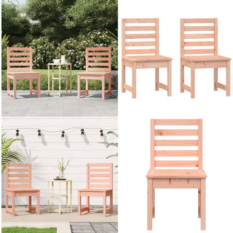 Gartenstühle 2 Stk. 50x48x91,5 cm Massivholz Douglasie - Gartenstühle - Holzmöbel - Outdoor Möbel - Terrassentisch - Douglasie - Home & Living (1/5)
