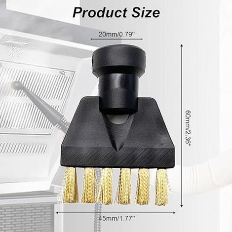 Brosse de Nettoyage Plat en Cuivre de Remplacement Compatible avec Nettoyeurs Vapeur SC1/SC2/SC3/SC4/SC5/SC7/CTK10 - Nylon Durable pour Taches Tenaces (1/4)