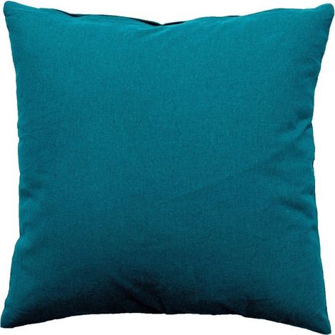 Coussins Panama – Déhoussable par Zip - 100% Coton – Tissu certifié Oeko-TEX – 40x40 cm - Coloris Bleu Canard (1/4)