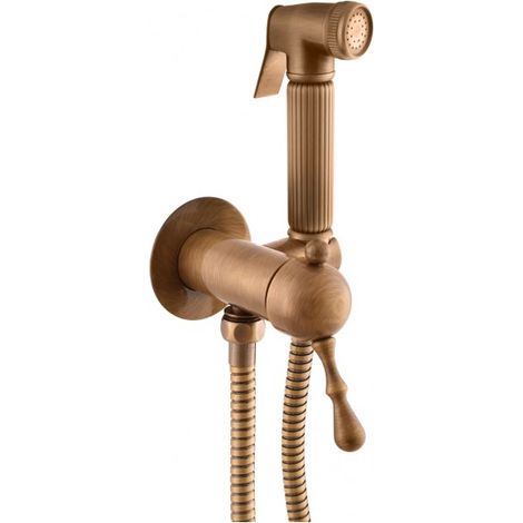 Mitigeur bidet, toilettes LABE à encastrer avec douchette en laiton bronze (1/4)