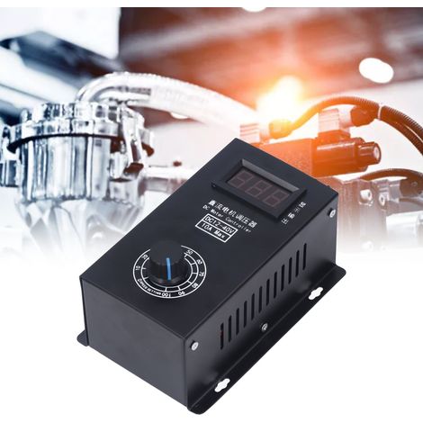 Universeller PWM-Drehzahlregler für bürstenbehaftete Gleichstrommotoren mit LED, stufenlose Drehzahlregelung, 12–40 V DC, 10 A (1/5)