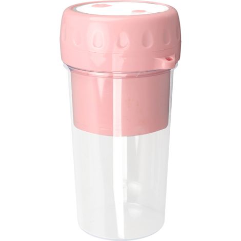 Gobelet mélangeur de fruits portable multifonctionnel en ABS et PS, rechargeable par USB, rose, idéal pour la maison et le bureau. (1/5)