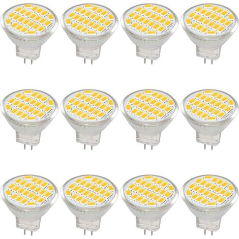 Lampadina LED MR11 GU4, alimentazione DC/AC 10-30V, 3W, 12V, 24V, equivalente a lampadina alogena da 30W, 400 lumen, luce bianca calda 3000K, sostituzione LED per kit, giardino, interni (confezione da