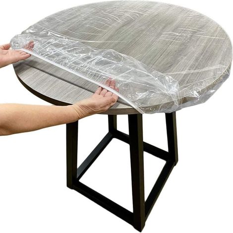 Nappe jetable à usage domestique et commercial avec cordon de serrage, transparente, pour mariage, élastiquée (1/5)