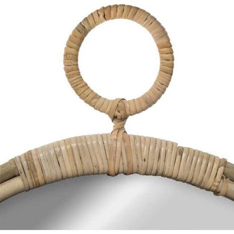 Miroir "Gousset" rotin D38cm - Atmosphera Créateur d'intérieur (1/3)
