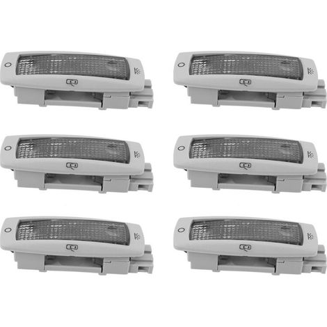 6 luci di cortesia aftermarket per auto, plafoniera, codice 3B0947291 B per Caddy, colore grigio