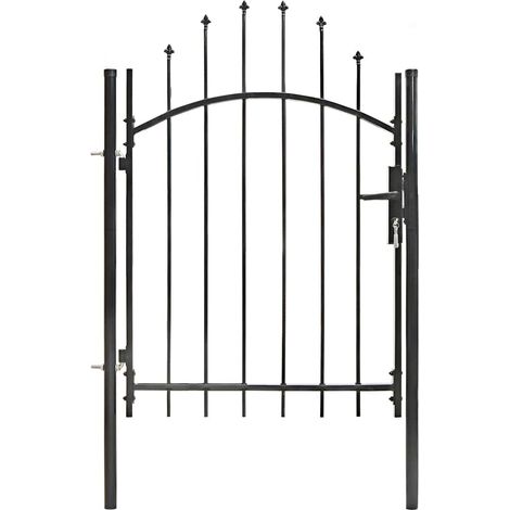 Maison Exclusive - Cancello da Giardino Woerden in Acciaio 1x1 m Nero