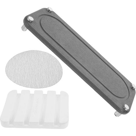 Plateau D’évier en Diatomite Absorbant L’Eau à Séchage Rapide avec Porte-savonnette Intégré, Bac Organiseur Cuisine et Salle de Bain, 2 Pièces, Couleur Gris Foncé, Tapis Absorbant'-'-