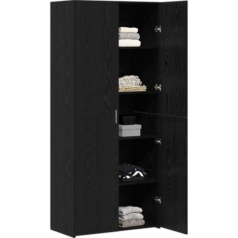 Maison Exclusive - Aparador alto 2 pcs Roble Negro 80 x 42 x 185