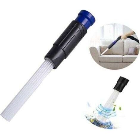 Embout Aspirateur Passe Partout, Accessoire Brosse Aspirateur, Dust Brosse Accessoires Aspirateur, Tuyaux d’aspirateur Universel pour Air Vents/Tiroirs/Voiture/Outils/Artisanat (1/4)