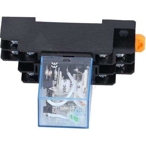Relais de puissance électromagnétique LY2NJ à 8 broches avec témoin lumineux sur le socle pour moteurs et relais industriels 10 A/C 12 V (1/5)
