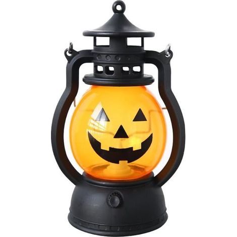 LED Pumpkin Lantern - Halloween - Portable - Black - Party Decoration - Children's (1/4)