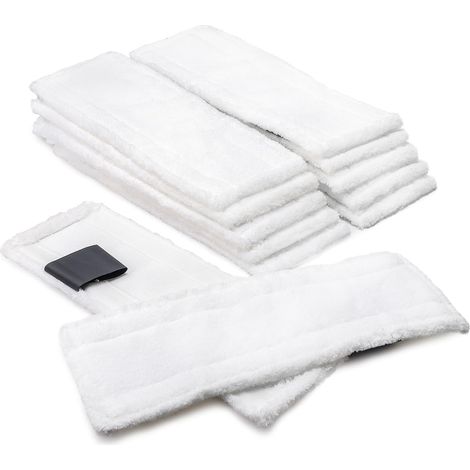 Protectores de paño de microfibra aptos para limpiadores a vapor Kärcher EasyFix SC2, SC3, SC4, SC5 (paquete de 12). (1/4)