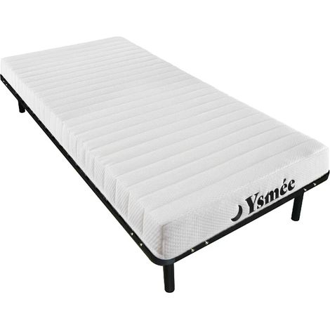Set rete con doghe + materasso in schiuma, 7 zone 25 kg/m3 STELO KIDS - sp. 12 cm - YSMÉE - 90 x 200 cm (1/5)