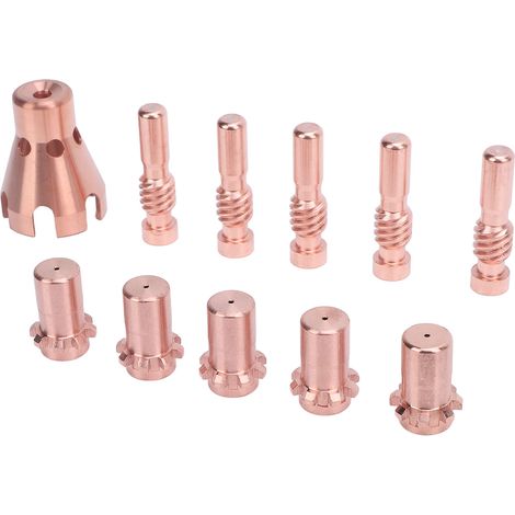 Kit 11 pièces accessoires pistolet soudure MIG découpeur plasma PCT80 buses électrodes protections boîte rangement KP2062-3B1 KP2065-1 (1/5)