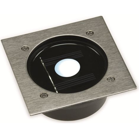 CHILITEC Lumière de sol solaire LED CTB-E, IP44, carrée, 100x100 mm