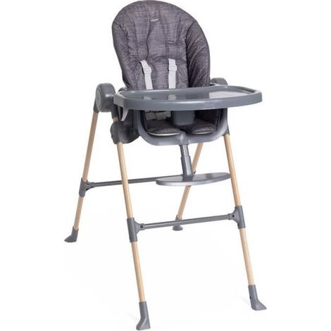 Chaise haute - CHICCO - Polly Essential - 0/3 ans - Gris Coal (1/5)