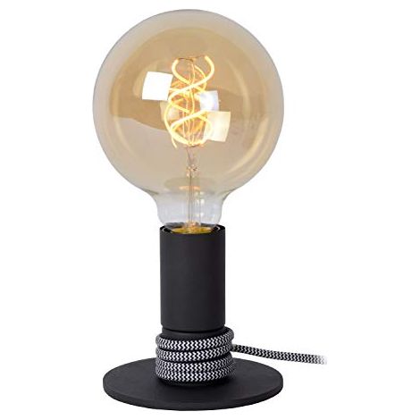 Lucide MARIT - Lampada da tavolo - Ø 10 cm - 1 x E27 - Nero (1/4)