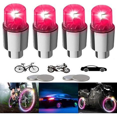 LED-Fahrradspeichenlichter (4 Stück), Autoreifenventilkappen, wasserdichte Blinker für Fahrrad- und Motorradspeichen, trendige Reflektoren, geeignet für Kinder, Männer und Frauen. (1/5)
