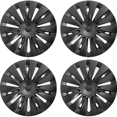 Copricerchio da 19 pollici, finitura nero opaco, perfetto per il modello Y. (1/2)