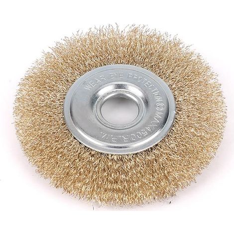 Spazzola a disco con foro, filo ondulato Teger, FI 22/120 mm (1/3)