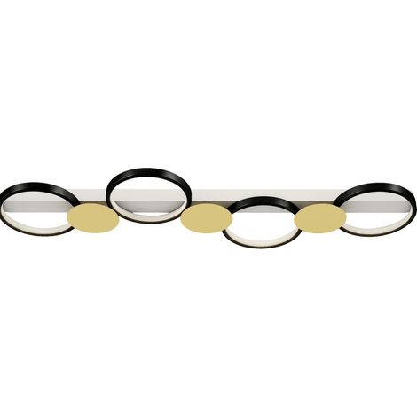 Plafonnier LED 38W 1500 lm 3000K-6500K avec télécommande noir et doré MODENUIT (1/5)