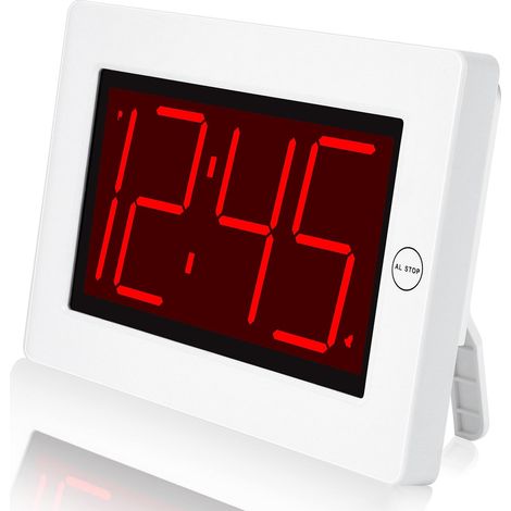 Réveil Numérique, Grand Écran Horloge Numérique, Fonctionne sur Piles Reveil,3 Luminosité Réglable, Gradation Intelligente pour la Chambre à Coucher,Bureau,Salon, Enfant,Personnes âgées. (1/5)