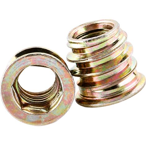 Écrous Insert Fileté Bois M8 Hexagonale Acier Carbone (1/5)