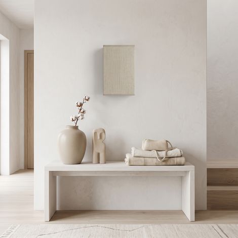 Aplique de Pared en Lino Beige Cinta Beige  Serie KAINDA (1/5)