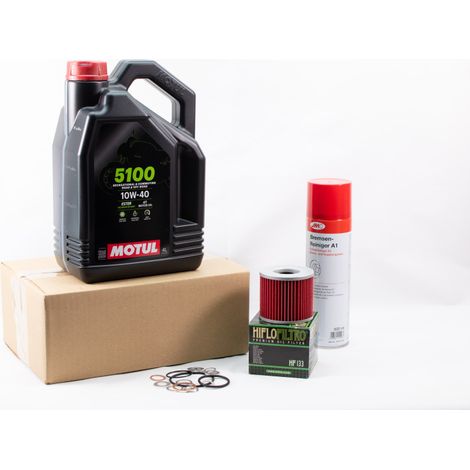 Kit Entretien Vidange Standard pour SUZUKI GR 650 de 1983 à 1989 - MOTUL 5100 10W40 4L