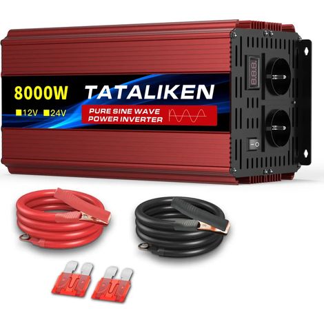 TATALIKEN Reiner Sinus‑Wechselrichter 8000 W 12 V auf 220 V, Solar‑Stromumwandler für Fahrzeuge und Notstrom (1/5)