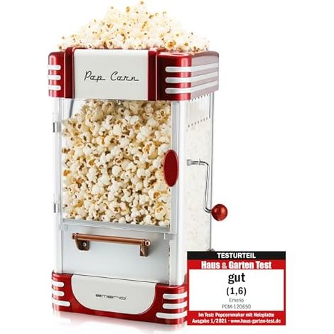 Máquina de palomitas emerio retro rojo 360 W 3 3 kg