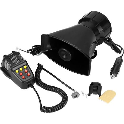 Sirena per auto da 120 dB, 7 toni, facile collegamento tramite accendisigari, impermeabile per camion, veicoli, barche, 12V (1/5)