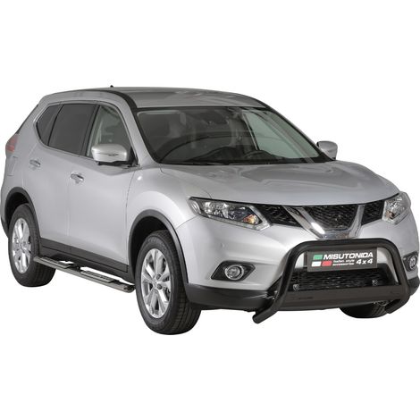 Pare-buffle Avant pour Nissan X-Trail 2015-2017 63 mm en Acier Noir (1/5)