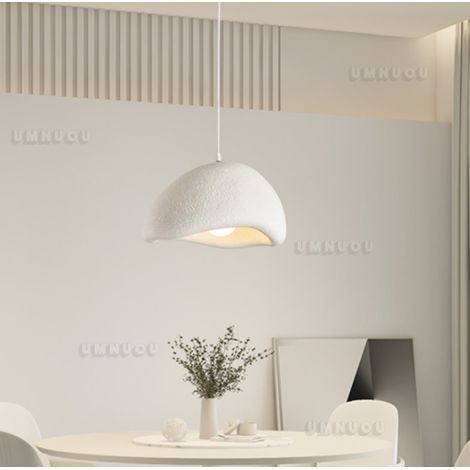 Moderne 30cm Pendelleuchte für Esszimmer Kücheninsel Flur Restaurant E26 Sockel Hängelampe Japanische Wabi-Sabi Stil Vogelnestlampe