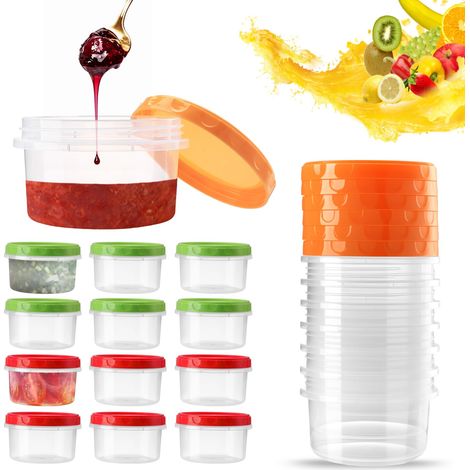 18Pcs Boîte Alimentaire Hermétique en Plastique, 250ML Boite Conservation Alimentaire Plastiques, Conteneur Récipient Boites Alimentaires Hermétiques en Plastique Réutilisables avec Couvercles (1/4)