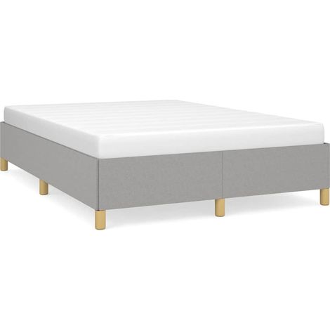 Maison Exclusive - Bettgestell ohne Matratze Hellgrau 140x200 cm (1/5)