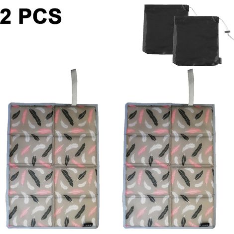 Coussin de siège d'extérieur pliable, 2 coussins épais pliables, adapté aux repas en plein air, au camping et à la pêche (Style-3) (1/5)