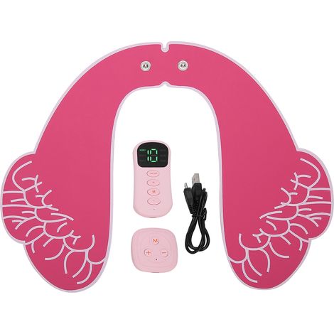 Fessier électrique tonifiant avec télécommande rechargeable, stimulateur musculaire pour lifting des fesses, rouge et rose (1/5)