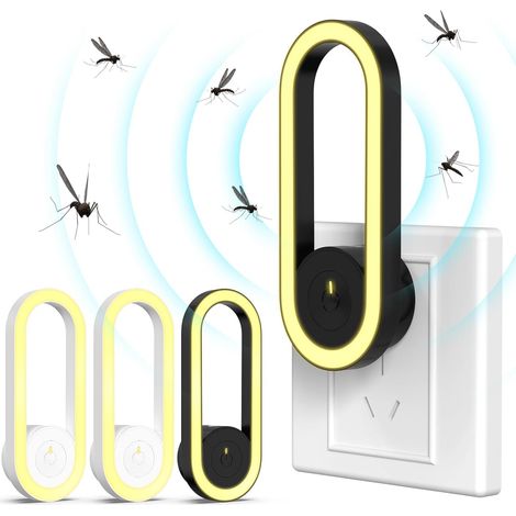 Ultraschall-Insektenabwehrgerät, 4er-Pack, elektronisches Mückenabwehrgerät zur Schädlingsbekämpfung in Innenräumen, Mäuseabwehrgerät mit Stecker für Zuhause, Küche, Büro und Lager (1/4)