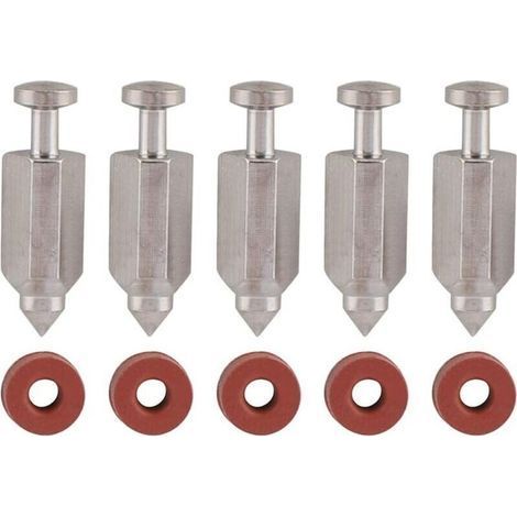 Kit de reparación de junta del asiento de la aguja de la válvula del flotador del carburador para motores verticales Briggs Stratton 398188, 281144, 299096, 394681, 83400 de 5 CV y 6 CV, paquete de 5 (1/4)