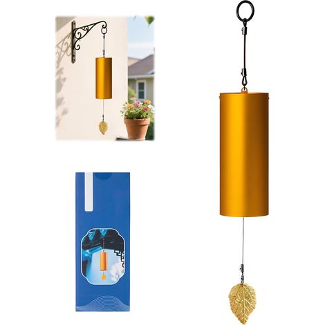 Carillon éolien en Métal, Carillon Classique en Métal à Action Manuelle éolien Japonais Décoratif pour Jardin Terrasse Balcon Porche Yoga Et Méditation