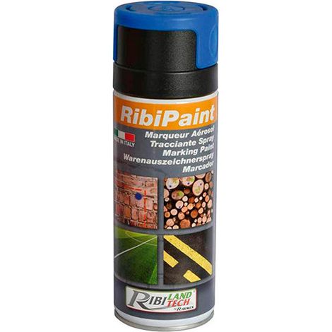Ribiland - Marqueur bleu fluo en spray 400ml MARKER PAINT - PRSMARB (1/2)