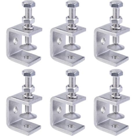 Set mit 6 kleinen C-Klemmen aus Edelstahl, 15-38 mm, C-Klemmen-Set aus Edelstahl für Schweißen, Zimmermannsarbeiten, Hausmontage, Tischlerei (1/5)