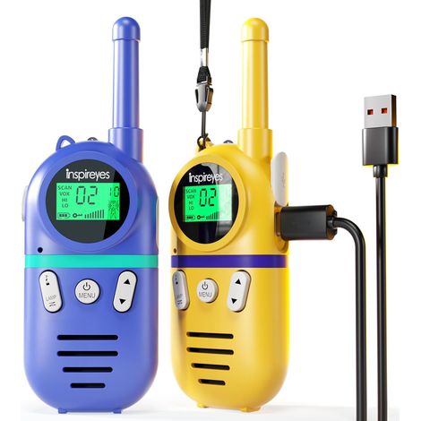 Talkie-Walkie Enfant Rechargeable,Cadeau Garçon Fille,Lot de 2 (1/5)