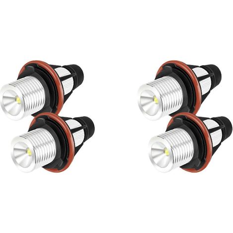Lot de 4 ampoules Angel Eyes 5W pour BMW E39 E60, feux de brouillard LED avec décodage de la lumière jaune. (1/5)